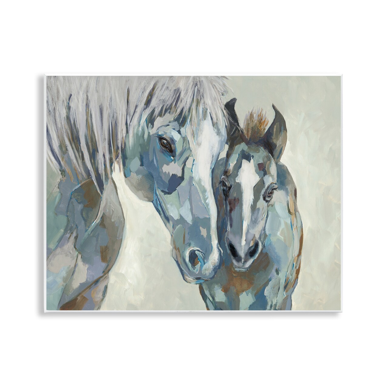 Stupell Industries Grey Horse & Foal Wall Plaque Art Design by Jacob Q